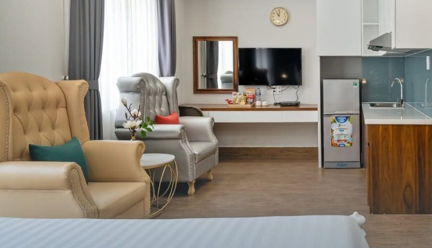 Căn hộ dịch vụ tiện nghi có bếp tại El Ocaso Hotel Quận 7