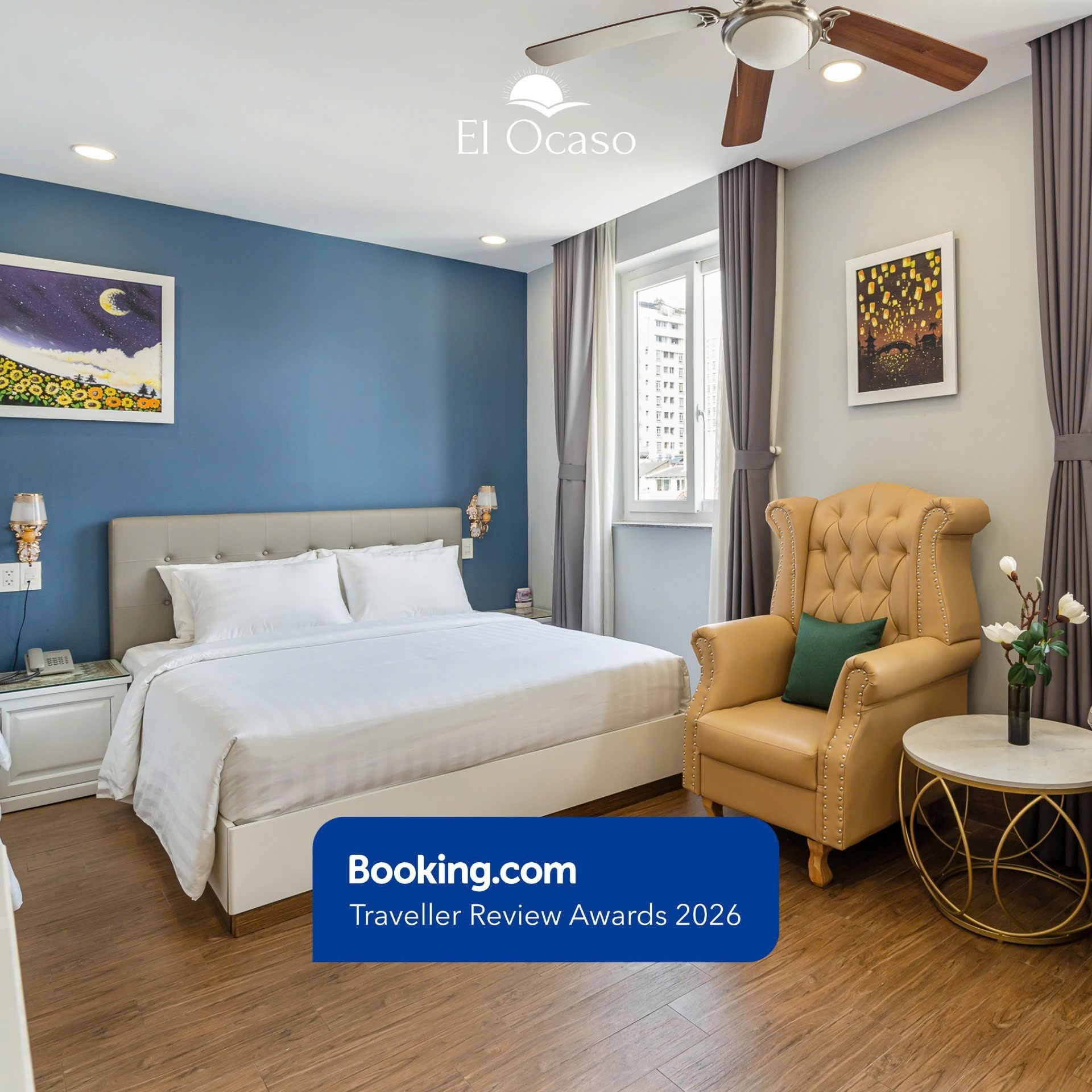 Phòng suite cao cấp đạt giải Booking Traveller Review Awards tại El Ocaso Hotel Phú Mỹ Hưng