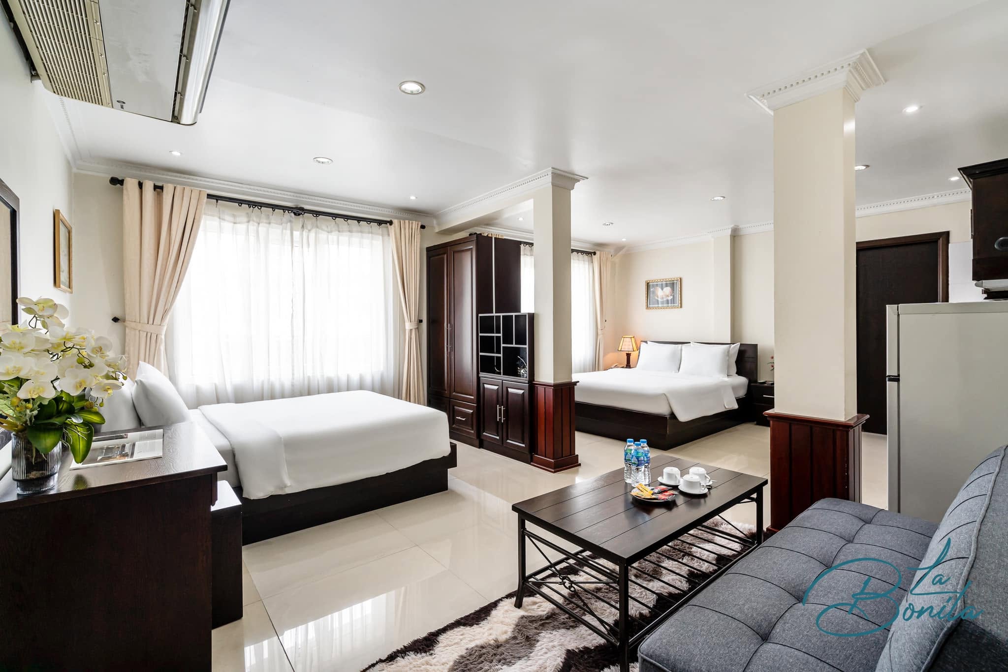 Không gian phòng khách sạn gần Sky Garden tiện nghi tại Quận 7