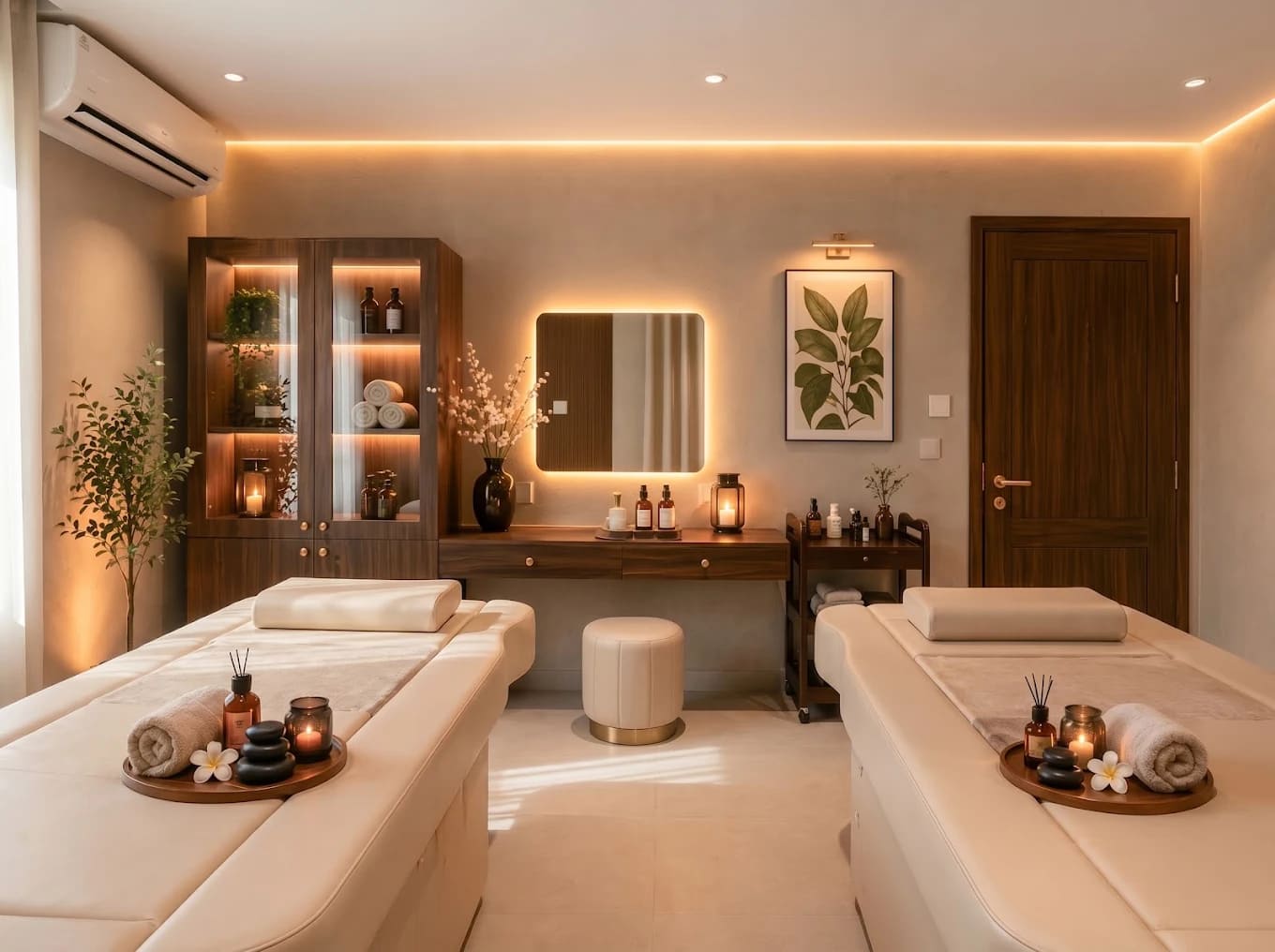 Không gian phòng massage trị liệu tại khách sạn có spa cao cấp Quận 1 SOLÉA